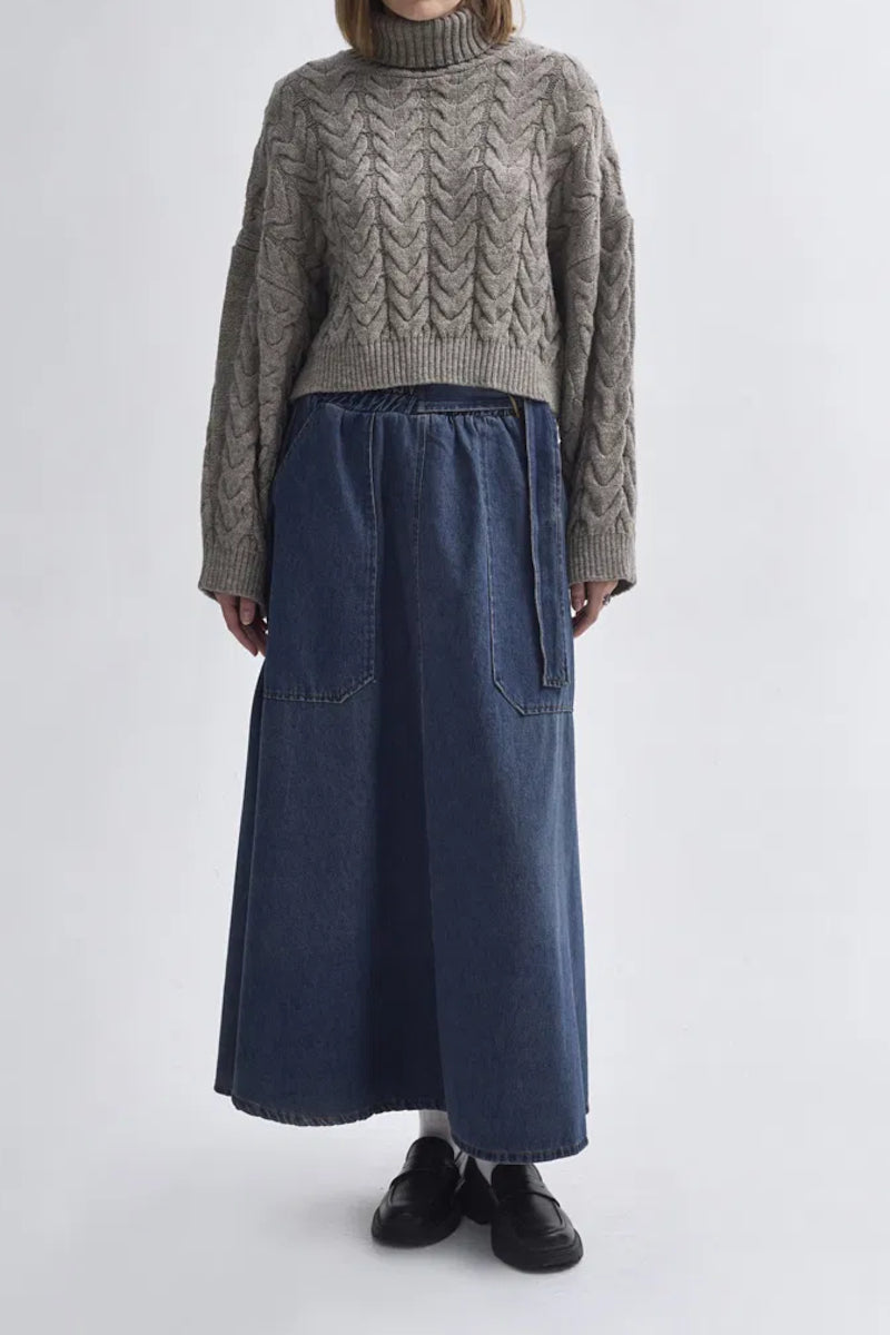 Pull court à col roulé - tons naturels