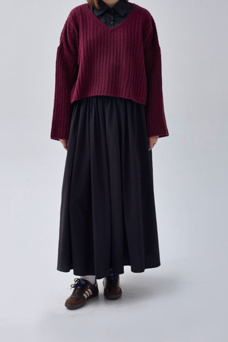 Pull court à col V – Bordeaux