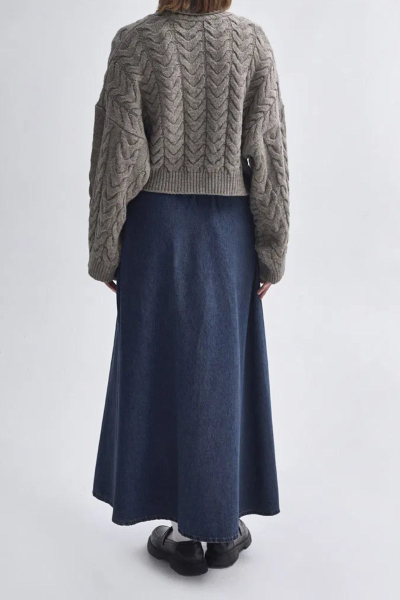 Pull court à col roulé - tons naturels