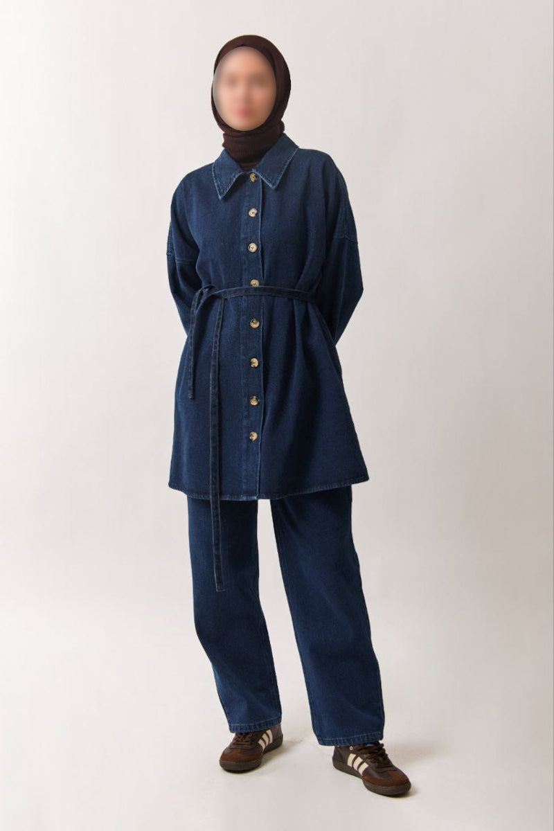 Chemise en jean oversize bleu clair