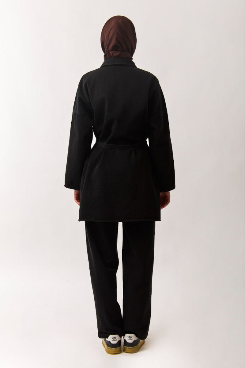 Chemise en jean oversize noire