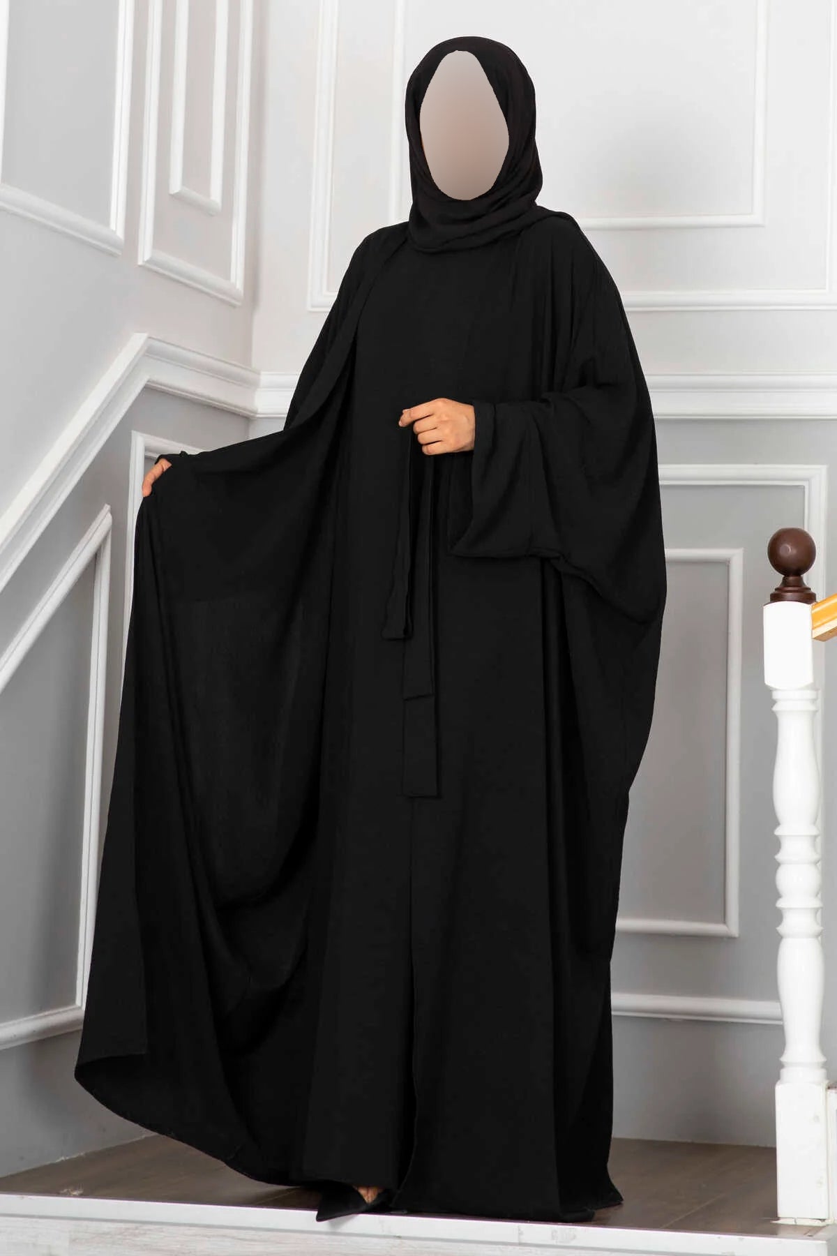 Ensemble hijab et abaya Leyli noir