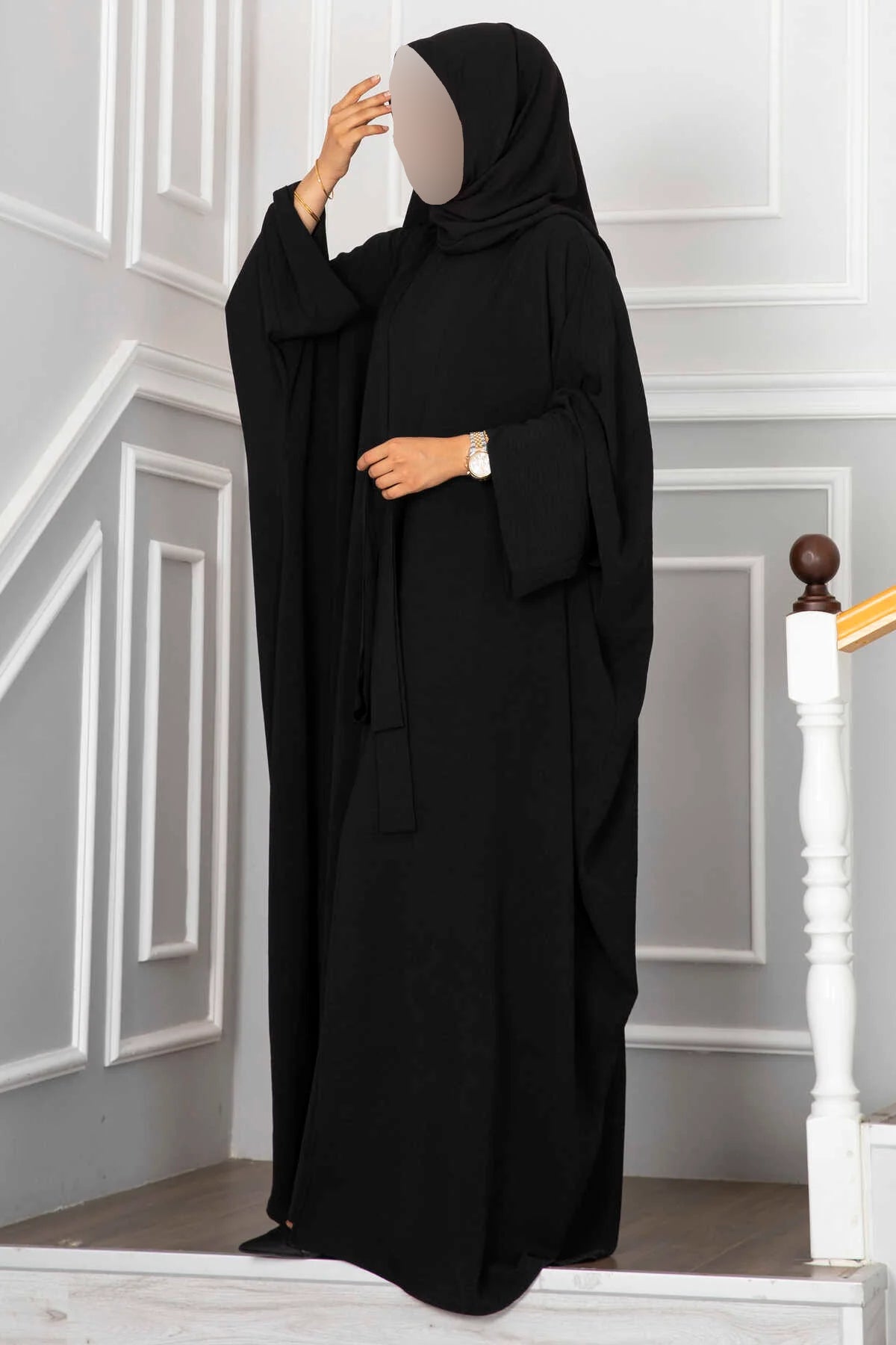 Ensemble hijab et abaya Leyli noir